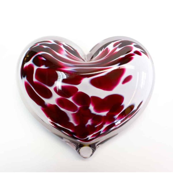 Forget Me Not Glass Heart