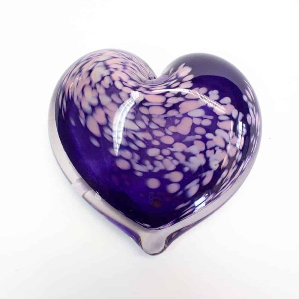 Parisian Nights Glass Heart Paperweight