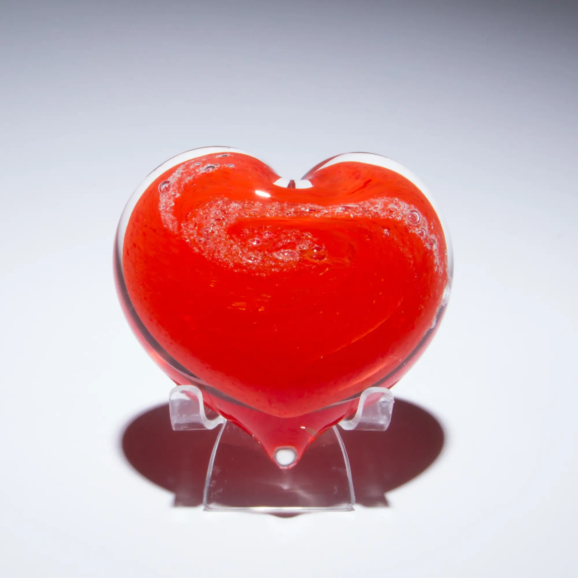 Memorial Heart Red Front on Stand