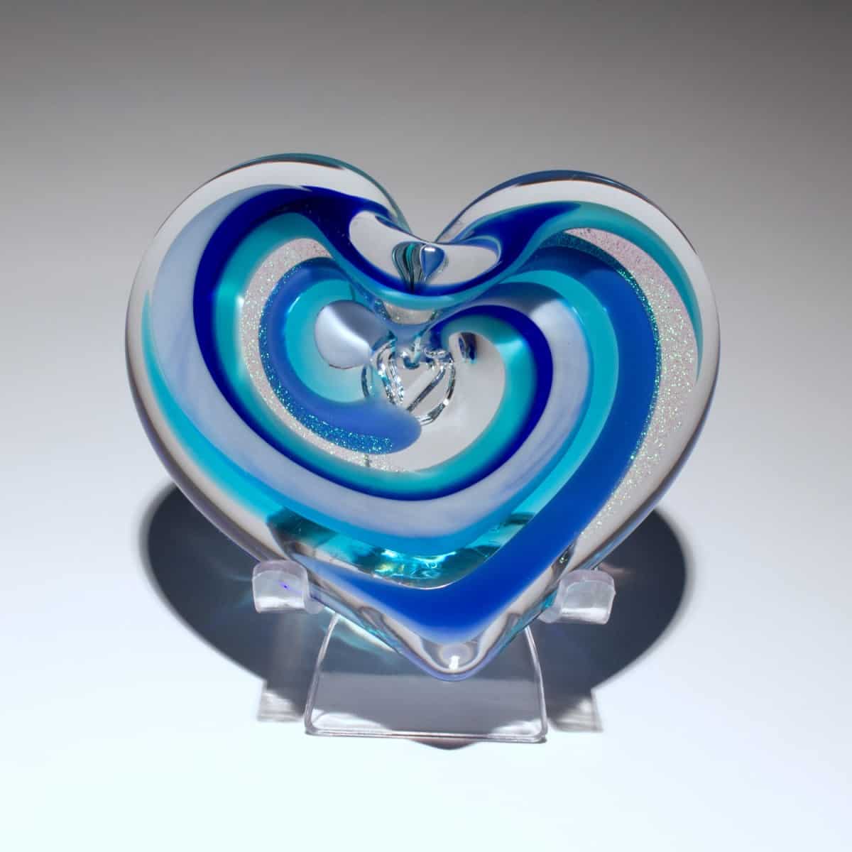 Moonlight Dream Glass Heart