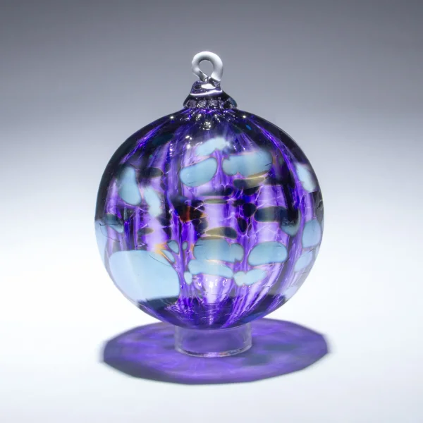 purple glass orb ornament