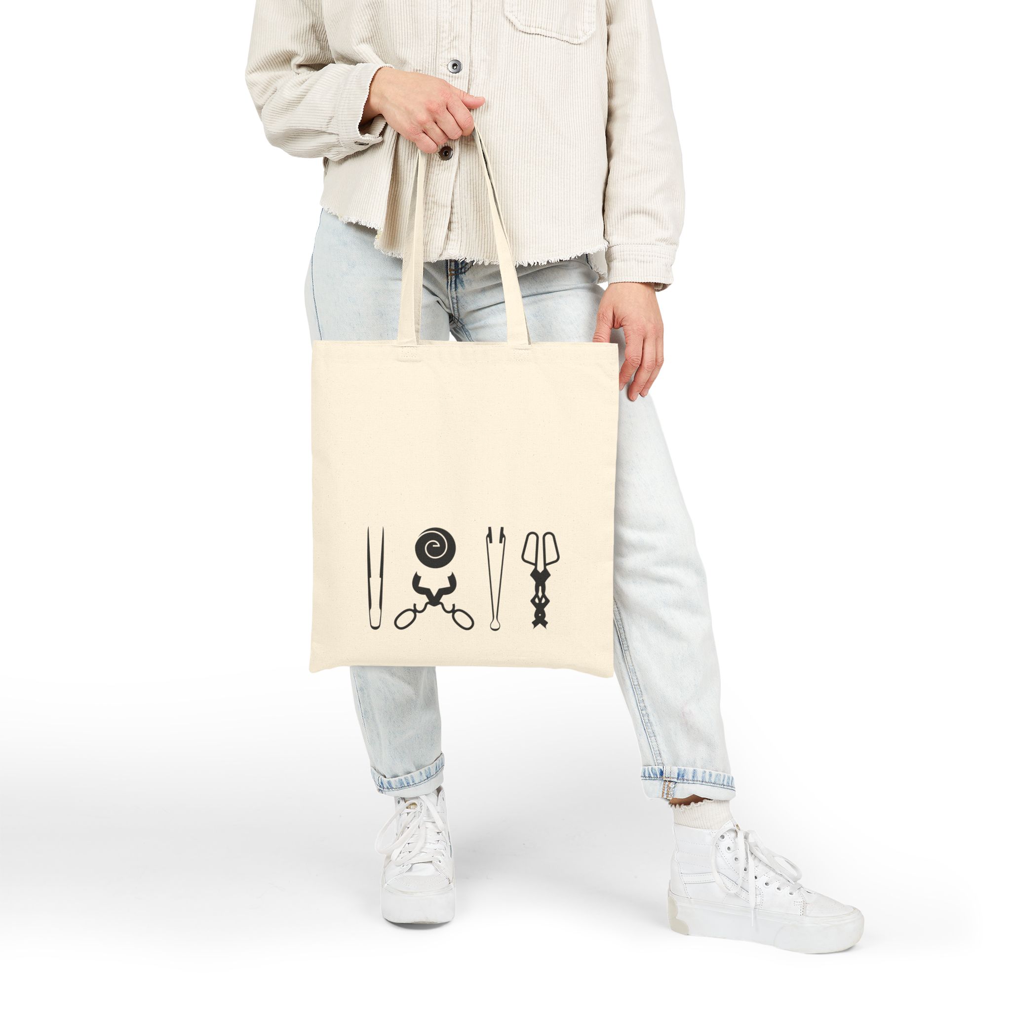 Stay Glassy, Detroit Cotton Canvas Tote Bag - Stylish Eco-Friendly Everyday Bag - Image 5
